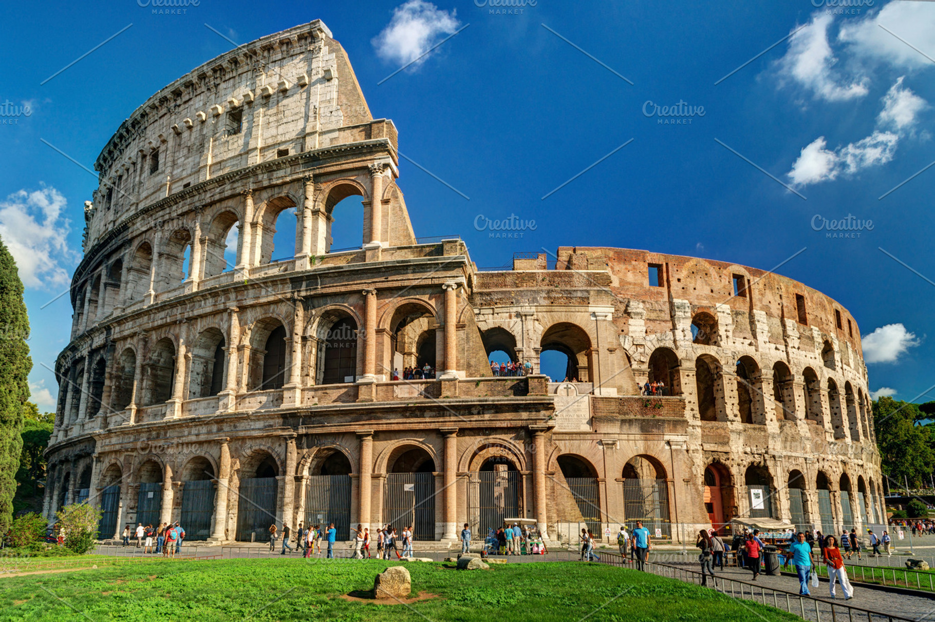 The colosseum in rome containing amphitheater, ancient, and arch, an Architecture Photo by Lopatin Photo
