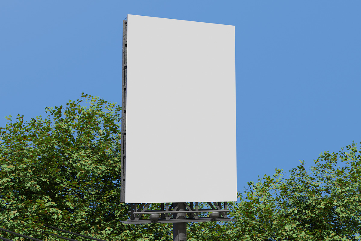 Vertical Billboard Mockup, an Advertising Mockup by Permadi Creative