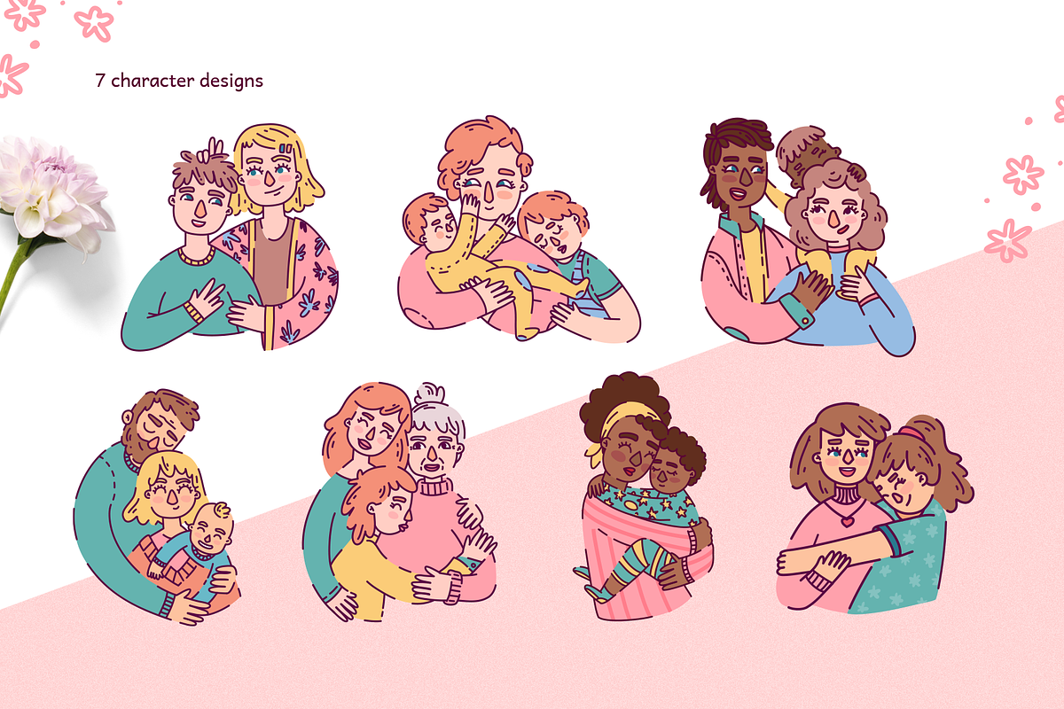 Set of Best Mom Ever illustrations, a Person Illustration by Uniyok (Photo 3 of 9)