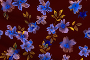 Watercolor Floral Pattern, a Pattern Graphic by MartinShop (Thumbnail 2 of 10)