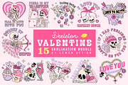 Skeleton Valentine Sublimation, a Seasonal Illustration by LemonDesign (Thumbnail 1 of 13)