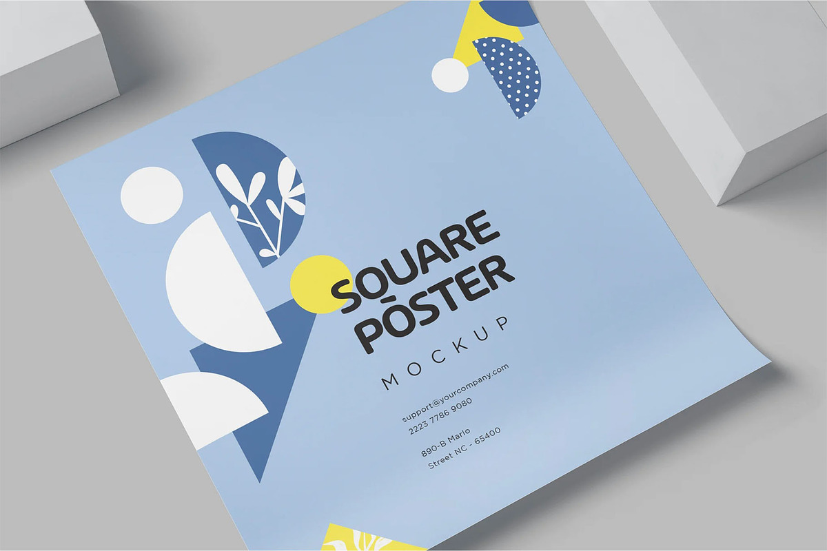 Square Poster Mockups, an Advertising Mockup by megostudi0 (Photo 4 of 6)