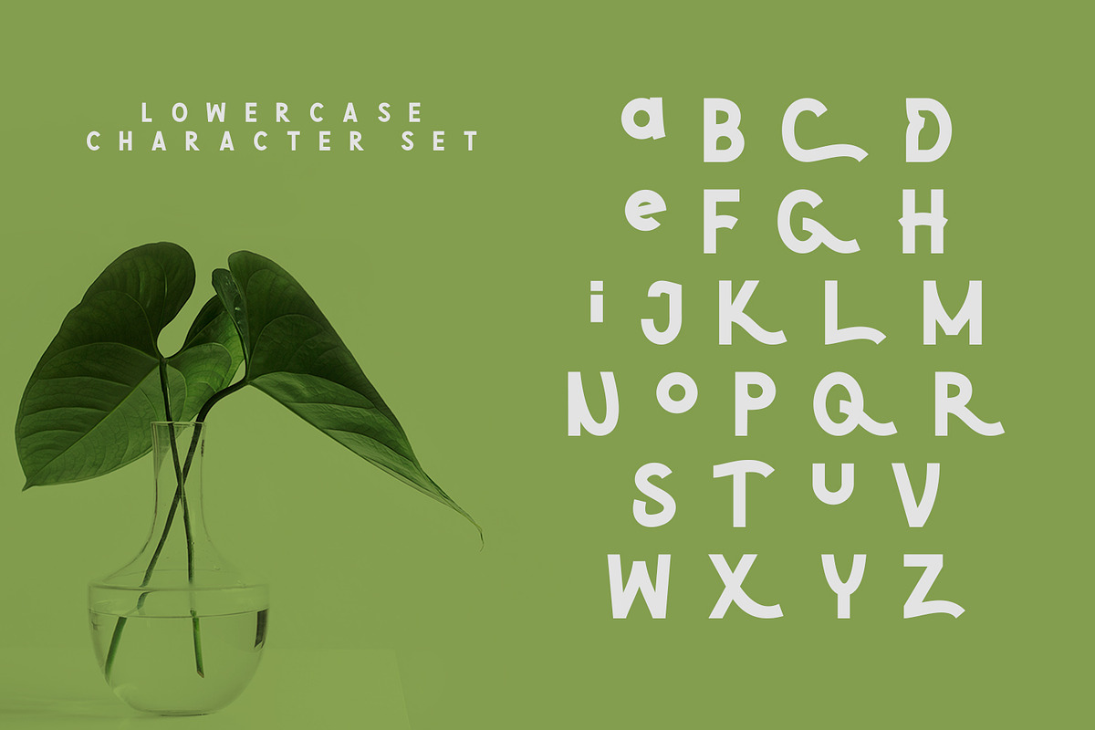 Green | Natural Cute Font preview 5