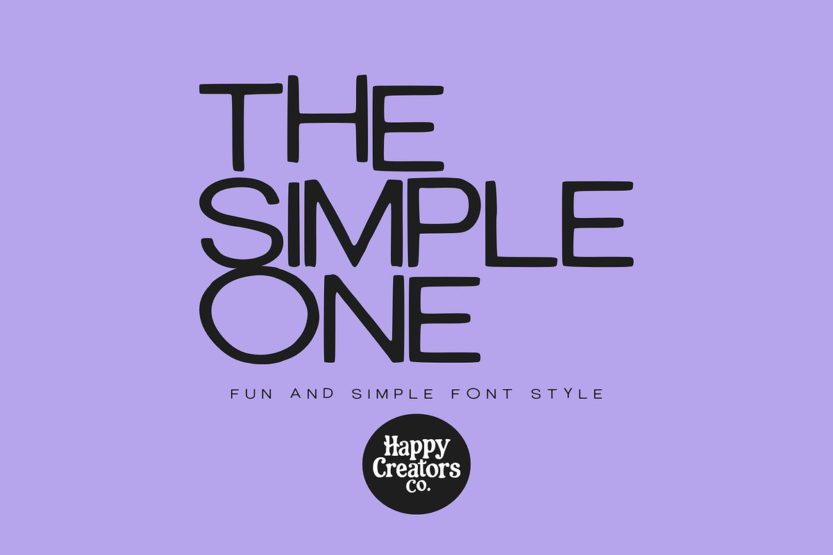 The Simple One Font, a Sans Serif Font by Happy Creators Co. (Photo 1 of 3)