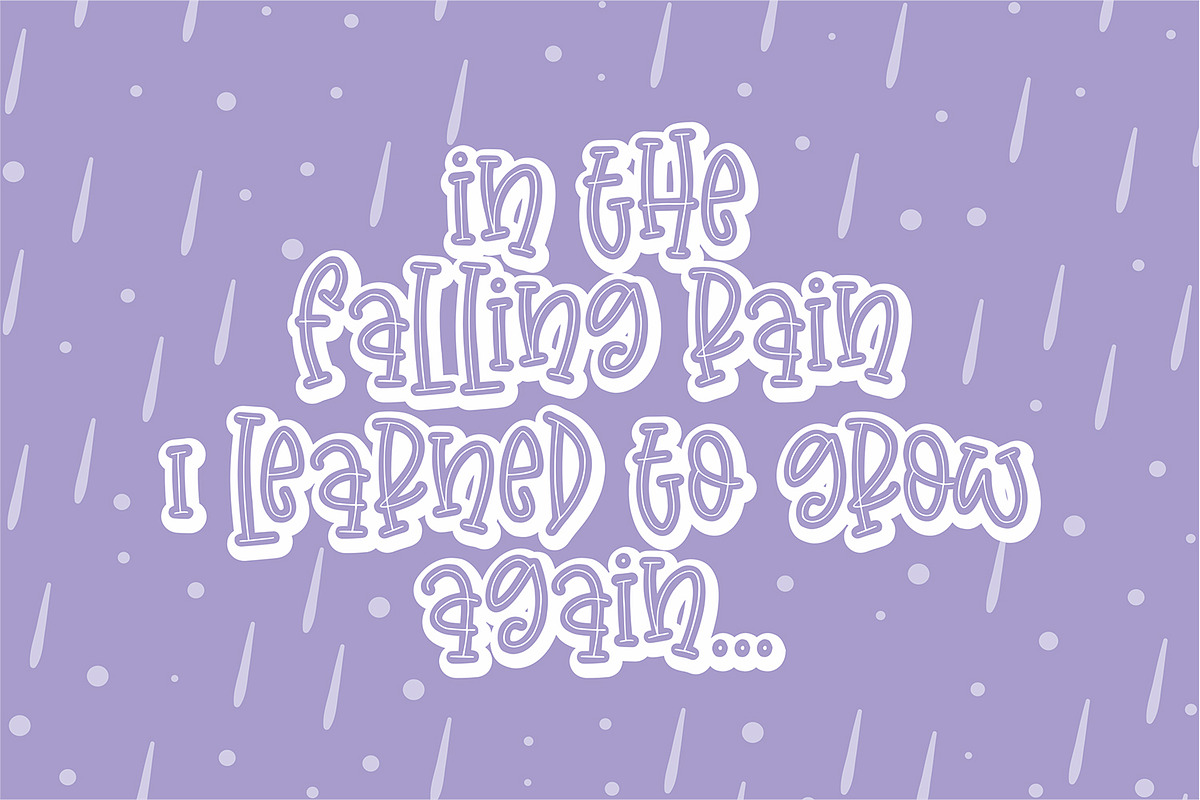 Purple Rain ~ Jolly Display Font, a Font by Orenari (Photo 5 of 8)