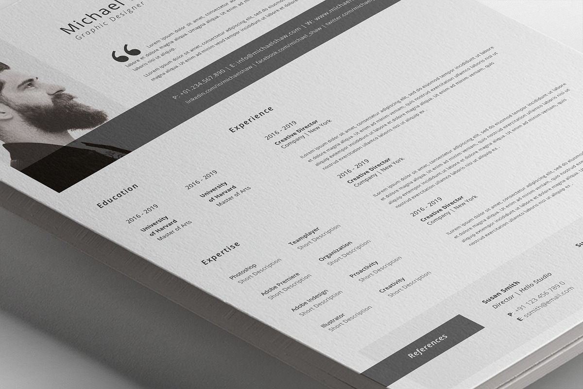 Michael Resume Template, a Resume Template by Nina Shaw (Photo 7 of 10)