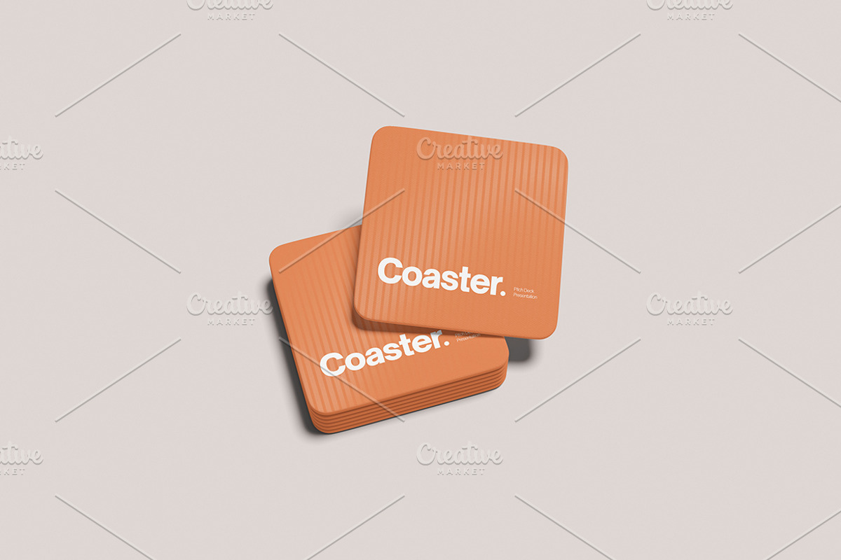 Creative Coaster Branding Mockup, a Merchandise Mockup by Gatamotion (Photo 5 of 5)