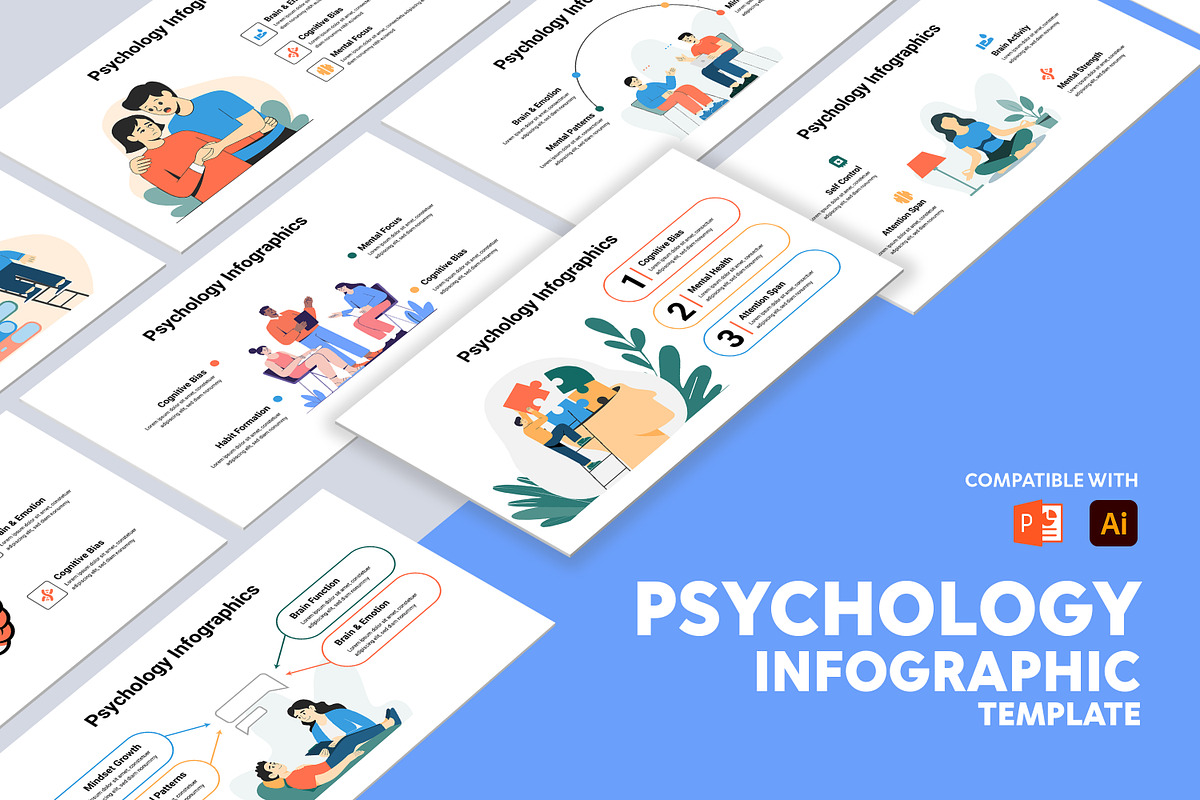 Psychology Infographic, a Presentation Template by Mighty-Slide (Photo 1 of 5)