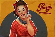Pin-up woman, an Education Illustration by Ira Cvetnaya (Thumbnail 1 of 3)