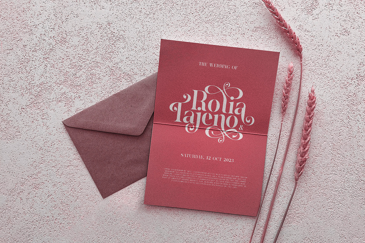 Hubein Kamaru Elegant Ligature Font, a Serif Font by Graphicxell (Photo 10 of 22)