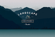 Vector Landscapes Bundle, an Illustration by Medialoot (Thumbnail 1 of 4)