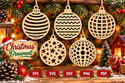 Christmas Holiday Ornament SVG, an Object Graphic by Libby Wishes (Thumbnail 3 of 3)