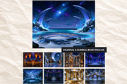 Crystal Beast Realms Backdrops, a Decorative Illustration by ThatsDesignArt (Thumbnail 13 of 15)