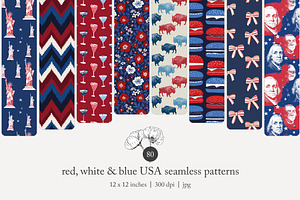 80 Independence Day seamless pattern, a Pattern Graphic by Poppy Lane Studio