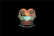 Skull Hidden Paradise -summer, an Illustration by Pen of God Studio (Thumbnail 1 of 2)