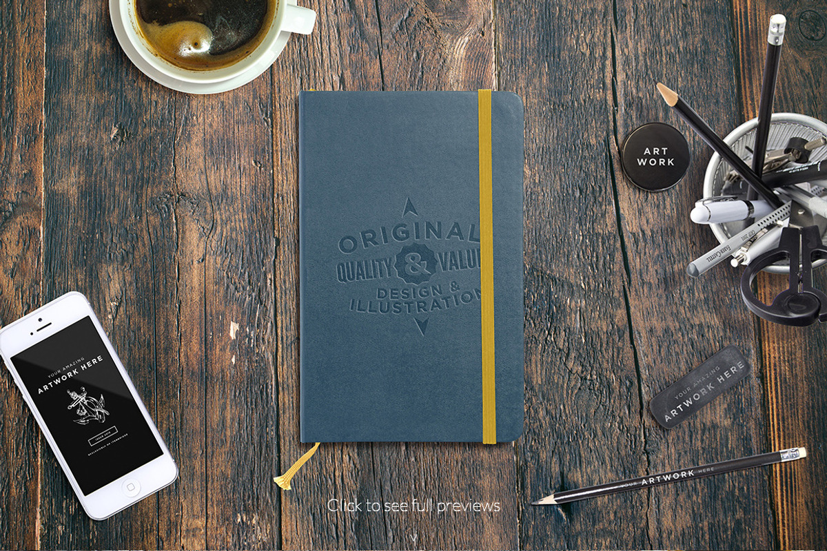 Sketchbook & Notebook Mockups, a Print Template by ItemBridge (Photo 4 of 5)