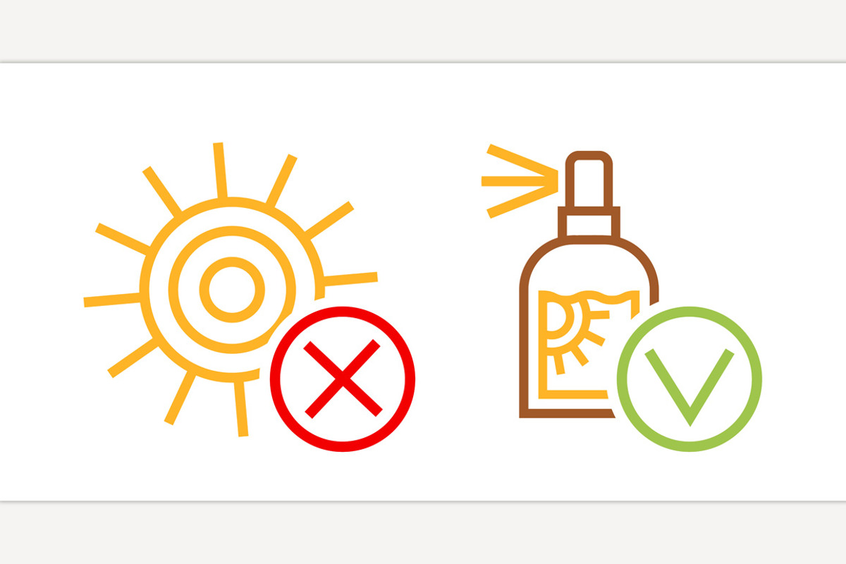 Self-tanning symbol, logo element, an Object Illustration by Anna's Shop
