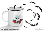Cartoon kitten in Halloween costume, an Animal Illustration by Azuzlikus (Thumbnail 3 of 4)