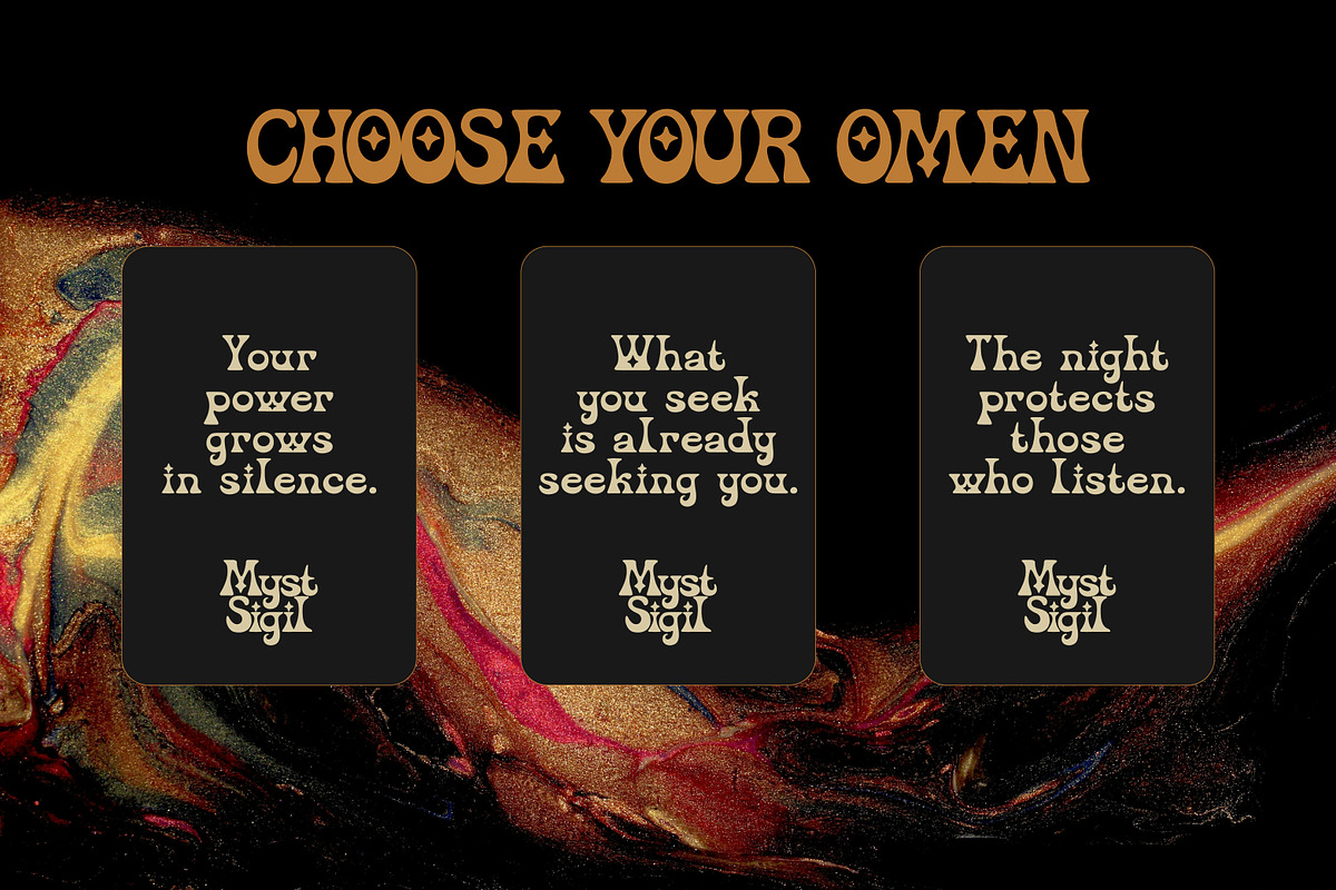Mysterion Bohemian Mystical Serif, a Serif Font by Struvictory.art (Photo 8 of 9)