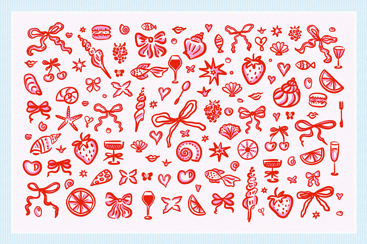 135 Whimsical Patterns and Clip Art, a Pattern Graphic by Leila Divine (Photo 19 of 23)
