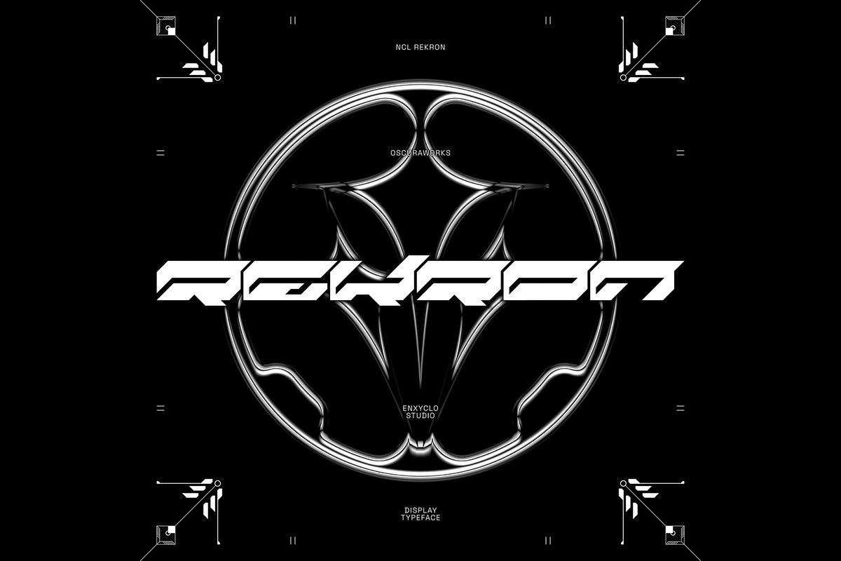 NCL REKRON - Y2K Futuristic Font, a Sans Serif Font by Enxyclo Studio (Photo 1 of 12)