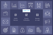 Business Line Vector Icons V2, an Outline Icon by Jumbo Icons (Thumbnail 2 of 5)
