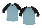 Raglan 3/4 Sleeve Shirt Mockups, a Shirt Mockup by Clint English ...