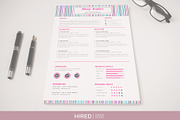 1 Page Resume Template, CV for Word, a Resume Template by HIRED Design Studio (Thumbnail 6 of 10)