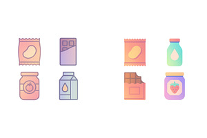 Colorful collection of food, a Food Illustration by ZinetroN