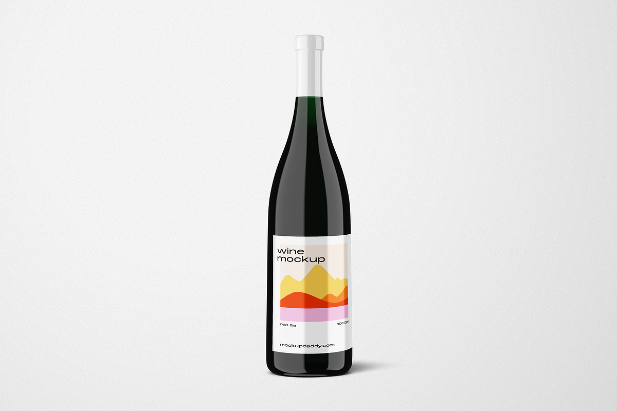 Wine Bottle Mockup, a Packaging Mockup by Mockupdaddy (Photo 22 of 22)