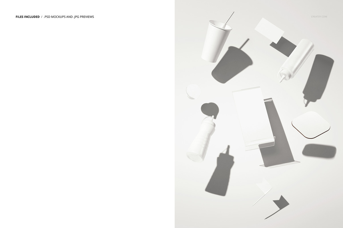 Floating Fast Food Branding Mockup, a Packaging Mockup by creatsy5 (Photo 2 of 6)