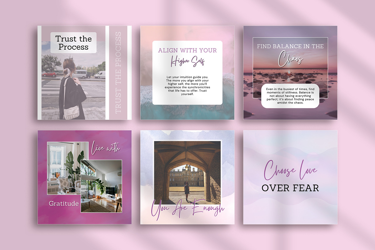 Spiritual Instagram Canva Post, a Social Media Template by Snapybiz