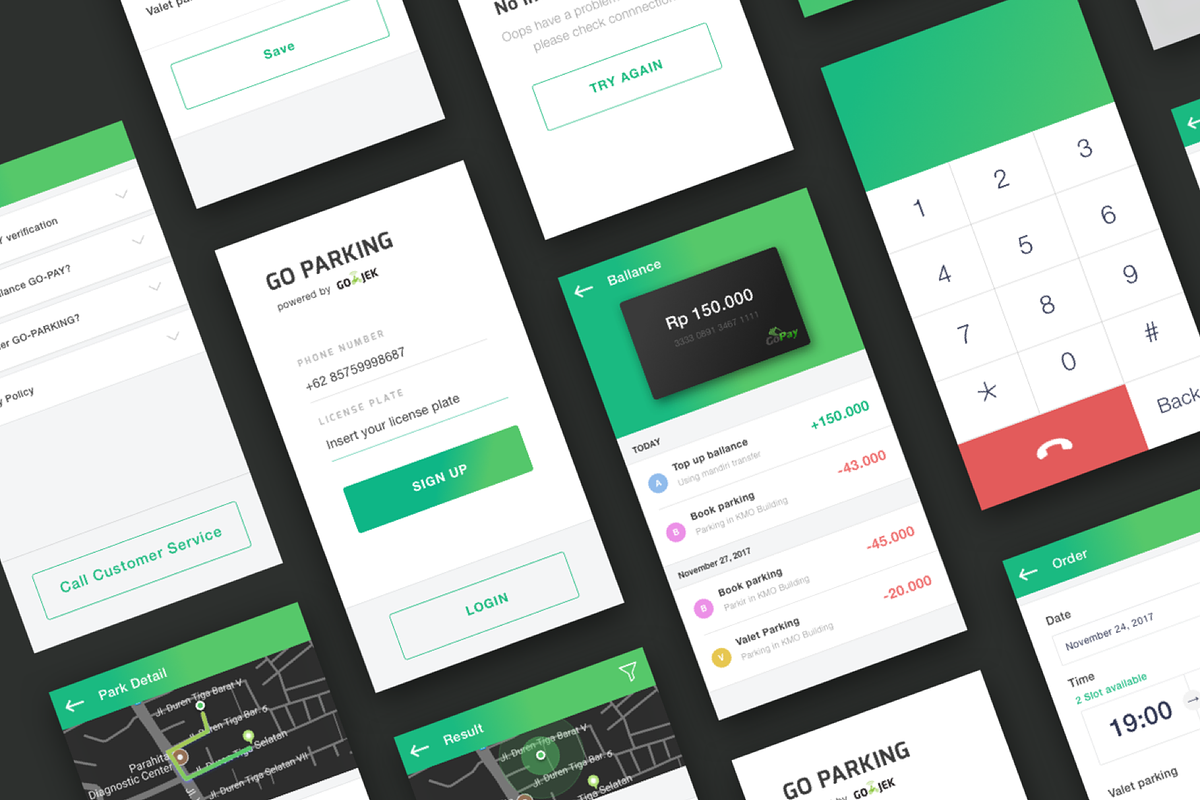 Go Parking UI Kit App, an UI Kit Template by Reza Space (Photo 2 of 5)