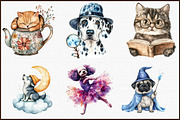 Whimsical Cat and Dog PNG Clipart, an Illustration by Sublimation Artist (Thumbnail 3 of 6)