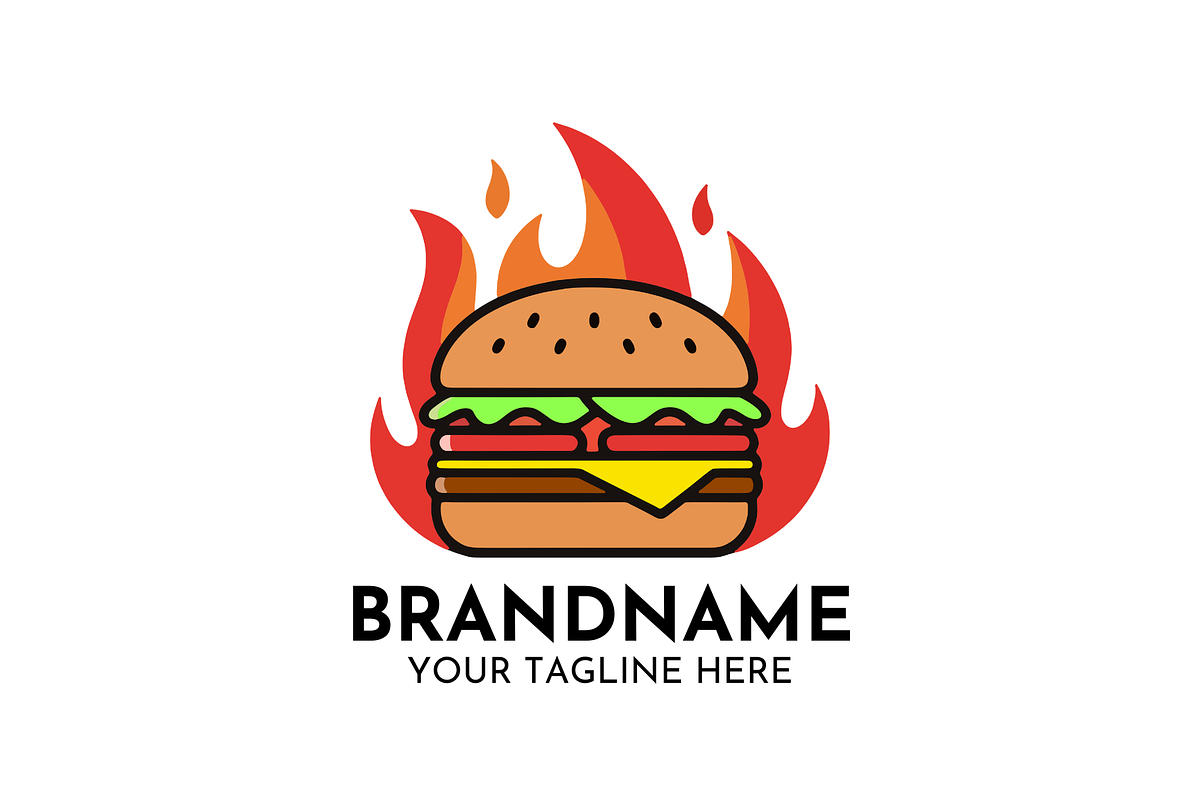 Burger Logo Design Branding Icon, a Branding & Logo Template by Megafox Studio (Photo 1 of 2)