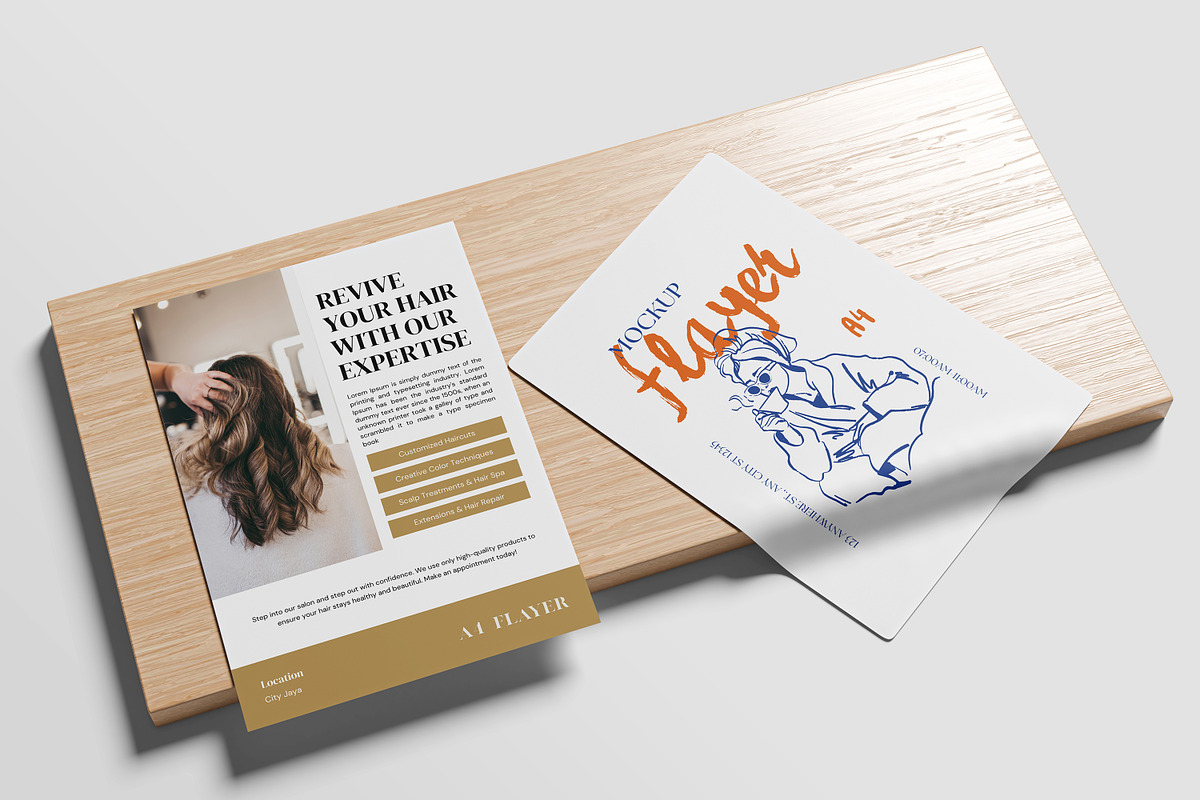 Flyer Mockup, a Books & Magazine Mockup by Getdesign (Photo 2 of 5)