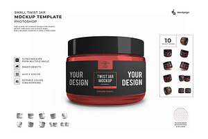Twist Jar Packaging Mockup Template, a Packaging Mockup by DesignRushMarket
