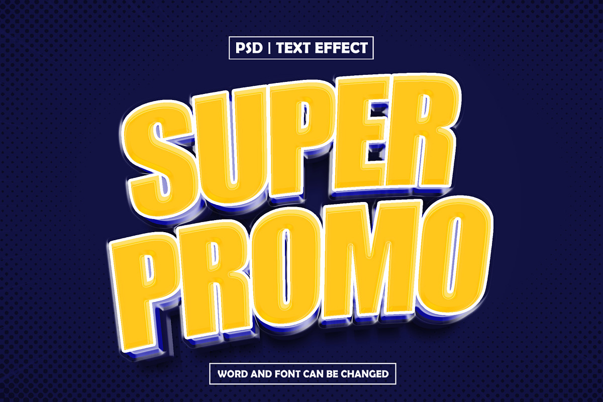 Super promo 3d text effect, a Layer Style Add-On by AP Market (Photo 2 of 2)