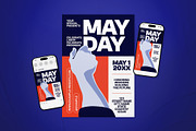 Blue May Day Flyer Set, a Flyer Template by The Good Store (Thumbnail 1 of 2)