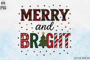 Merry and Bright Christmas PNG, an Illustration by Libby Wishes (Thumbnail 1 of 6)