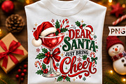 Dear Santa Just Bring Cheer PNG, a Seasonal Illustration by Creative Art (Thumbnail 1 of 3)
