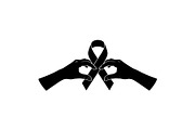 Cancer Awareness Ribbon Silhouette, a Healthcare Illustration by Designer_Momina (Thumbnail 11 of 16)