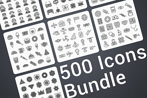 500 Modern Icons Bundle SALE -84%, an Icon by Krukowski Graphics