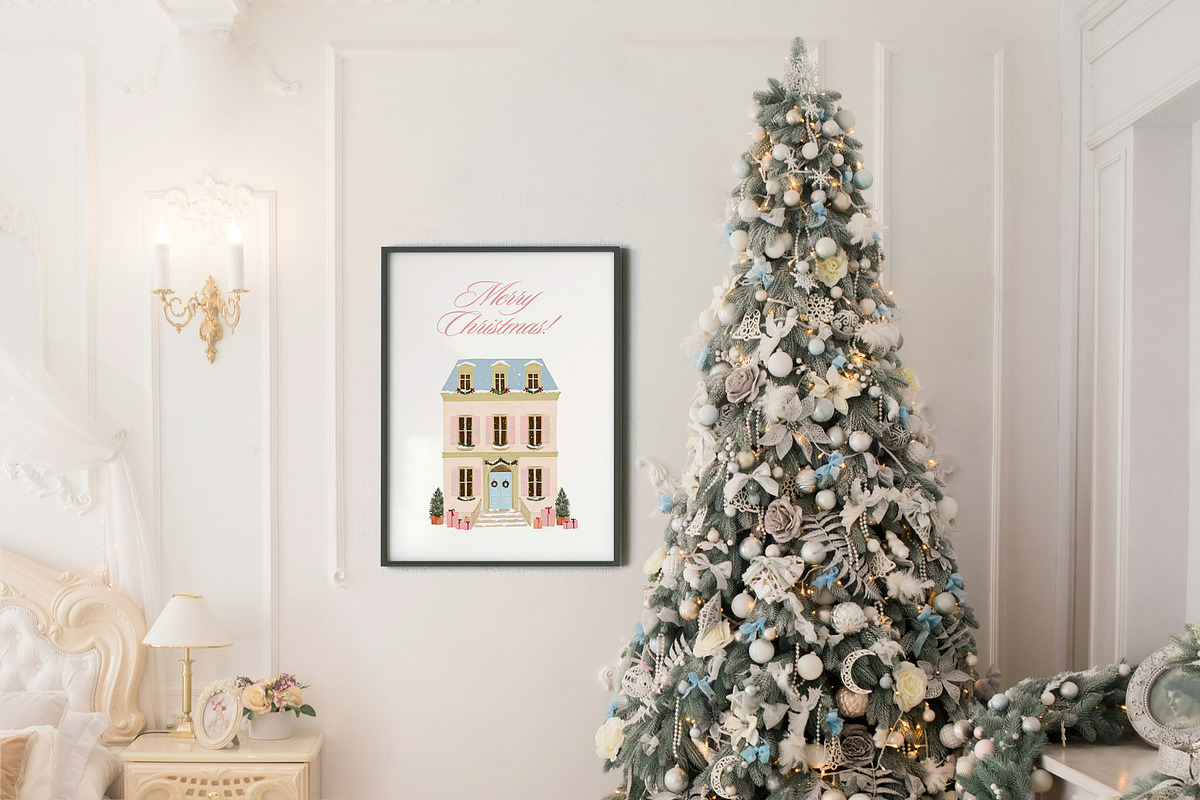 Hand-Drawn Cute Christmas Houses, a Seasonal Illustration by Marie T (Photo 5 of 5)