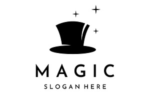 Simple magician hat with star logo, a Branding & Logo Template by LOGOCREATIVE