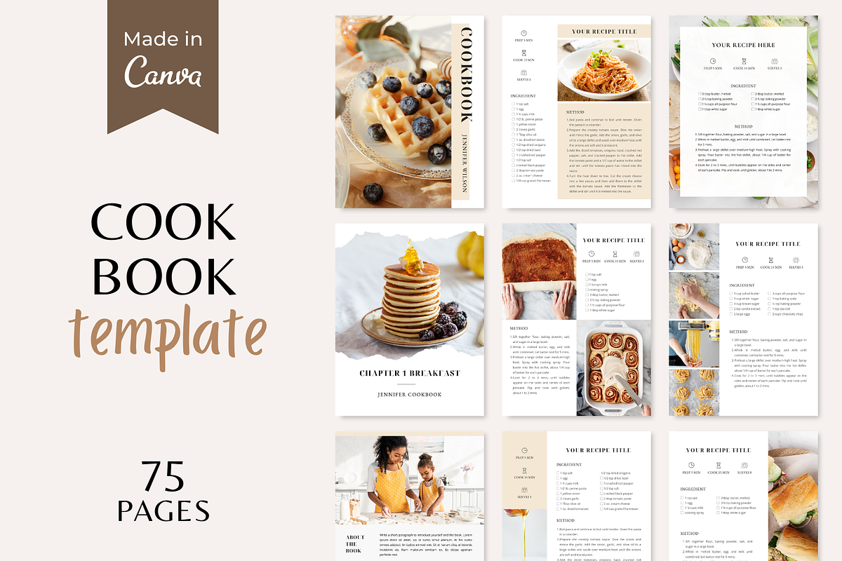 Cookbook Recipe Book Template, a Magazine Template by ShopRShop (Photo 1 of 10)