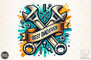 Best Dad Ever Father’s Day Quote PNG, an Illustration by Libby Wishes (Thumbnail 1 of 6)