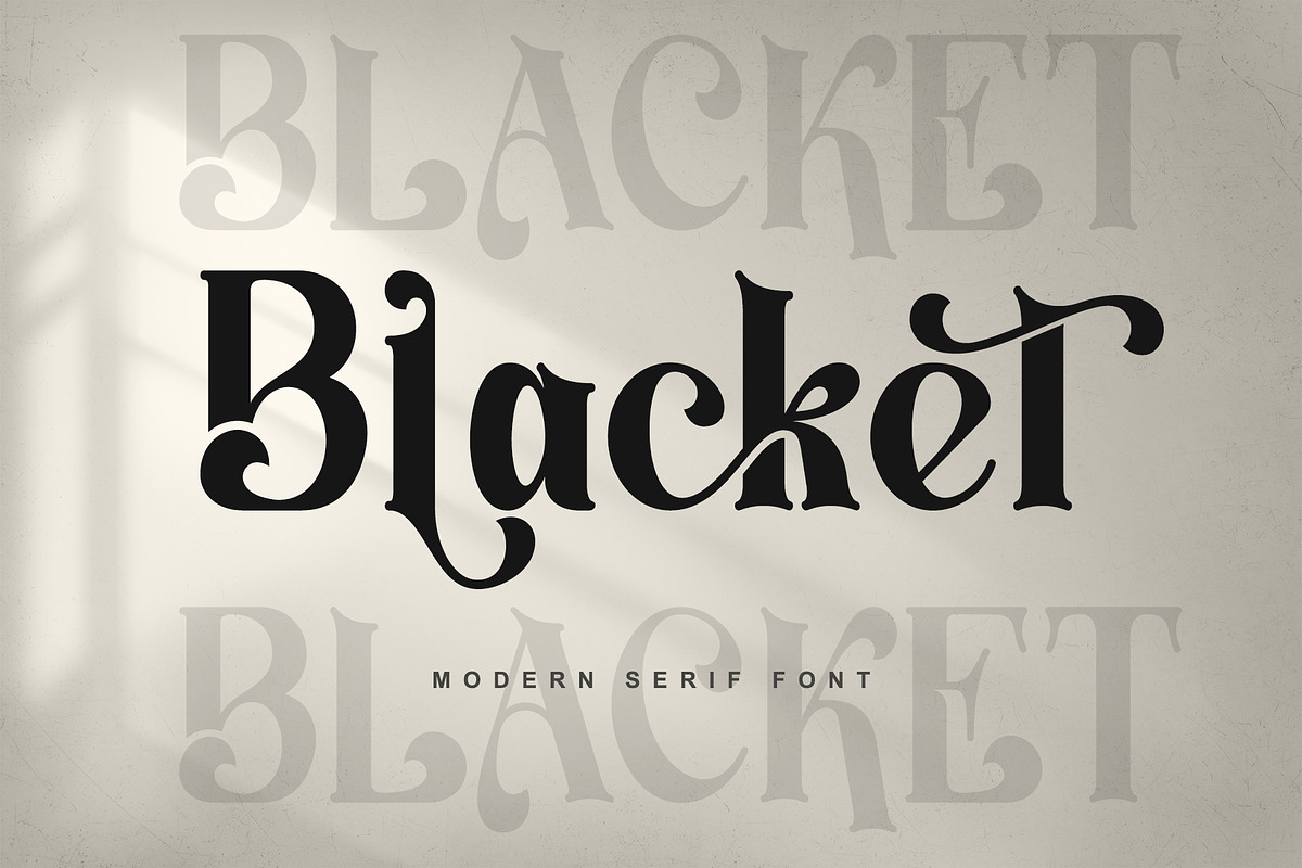 Blacket, a Serif Font by Letterara (Photo 1 of 8)