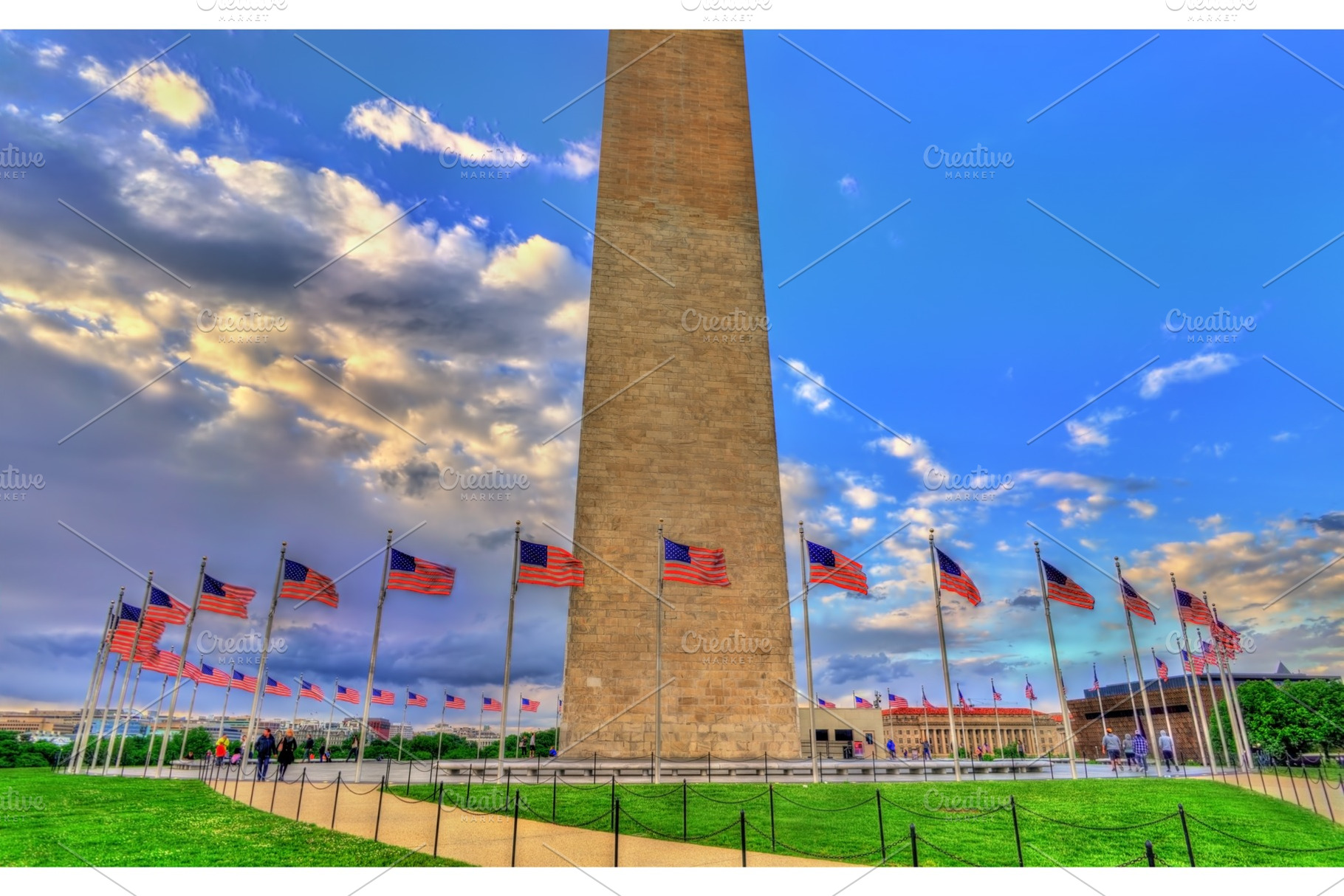 The washington monument an obelisk on the national mall in washington dc, an Architecture Photo by Leonid Andronov