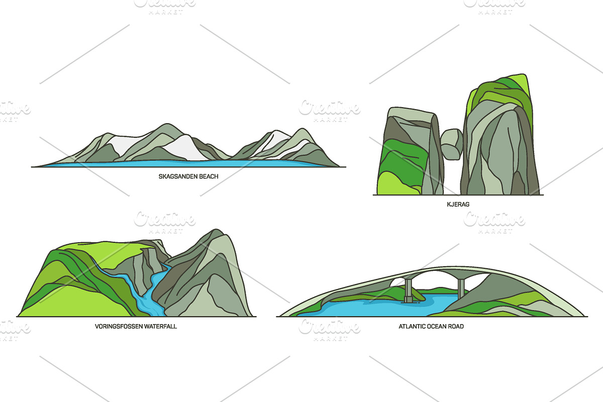 Natural sights of Norway, an Illustration by GenziWorkshop (Photo 5 of 13)